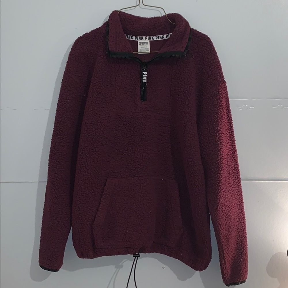 PINK quarter zip sweatshirt